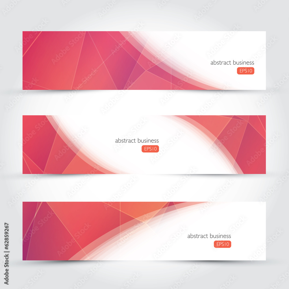 Three geometric design vector business banners