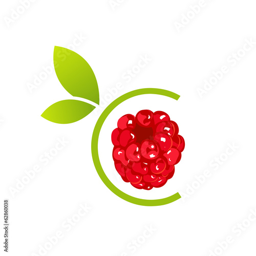 Raspberry logo with alphabet C