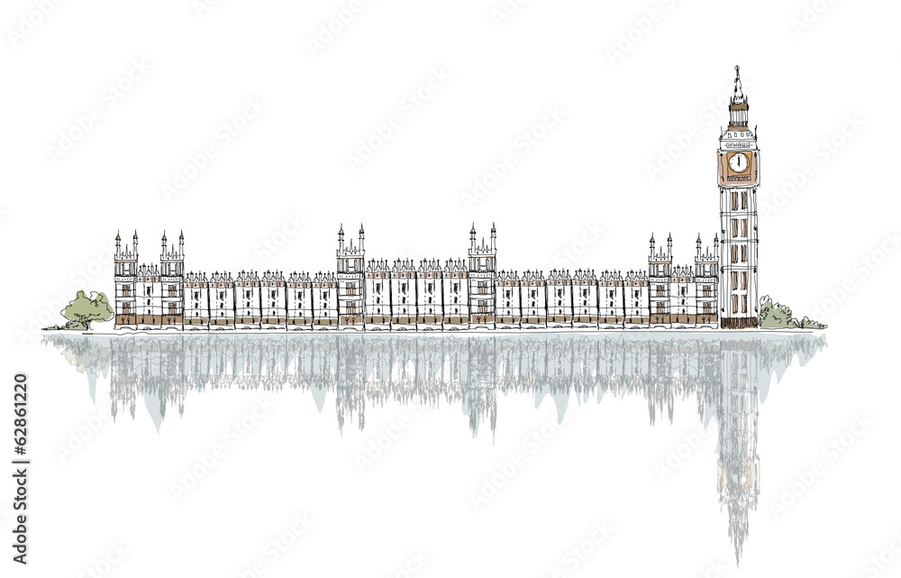 City of Westminster and Big Ben panorama