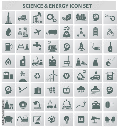 Industrial,energy,b uilding and natural icon set