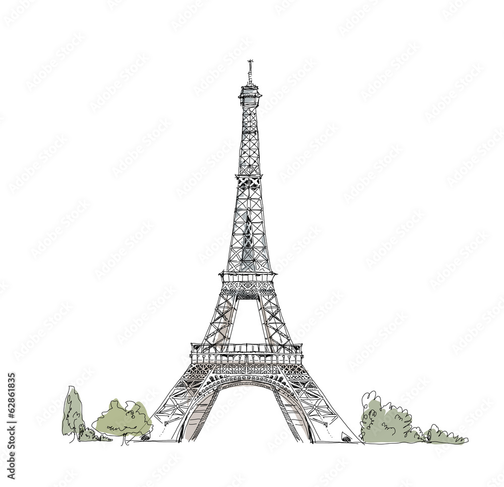 Paris, sketch collection: Eiffel tower