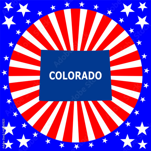 U.S. state of Colorado on the map