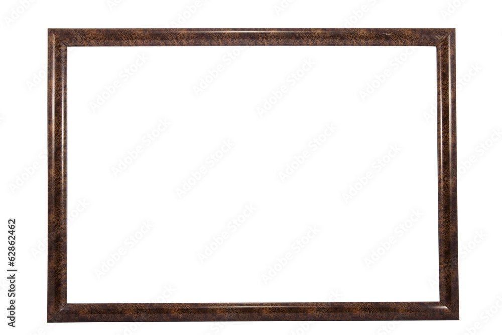 Classic wooden frame isolated on white background Classic wooden frame isolated on white background