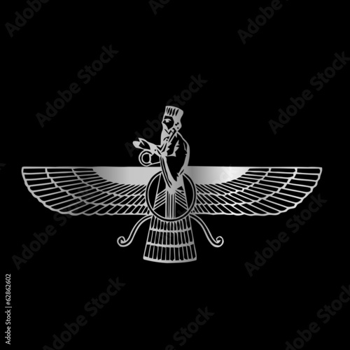 Faravahar- Symbol of Zoroastrianism Religion