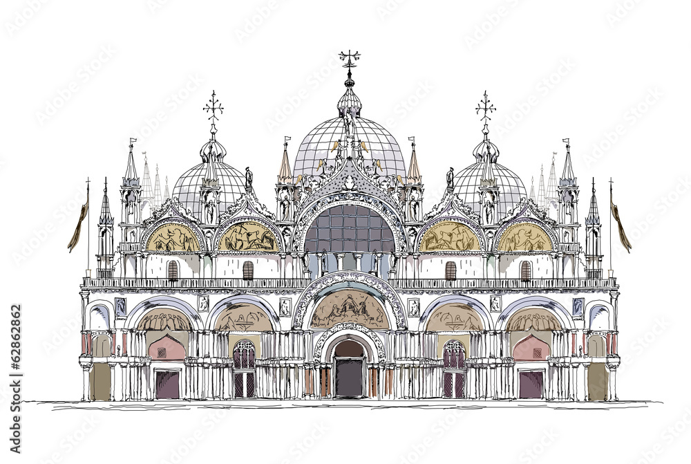 basilica San Marco, Venice sketch collection