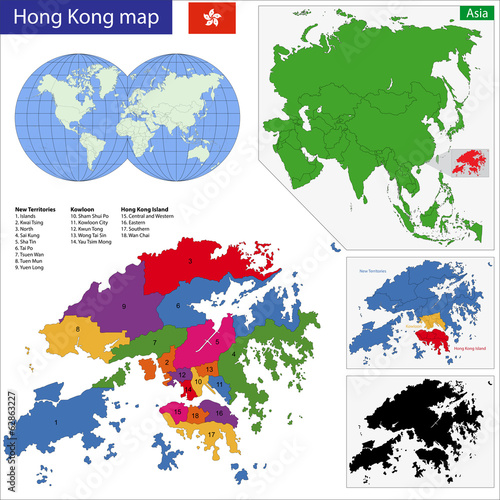 Hong Kong map