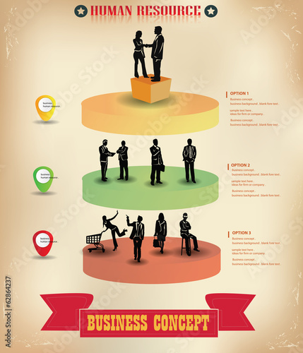 Businessman info graphics design,vintage concept,clean vector