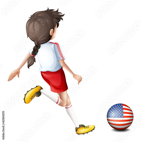 A female soccer player from the United States