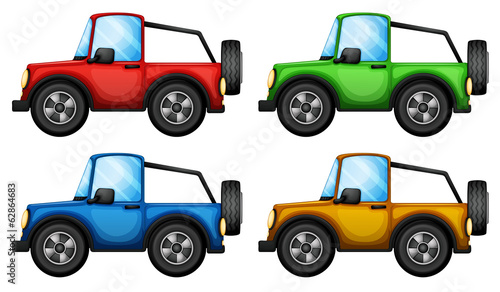 Four colorful jeepneys