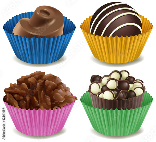 Four kinds of mouthwatering chocolates