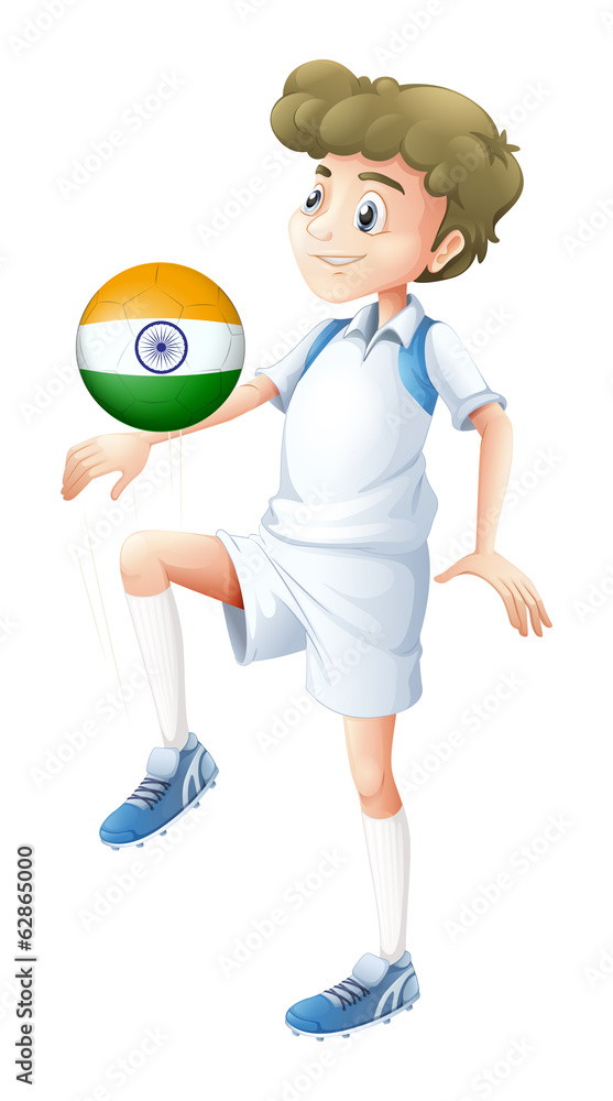 Fototapeta premium A soccer player from India