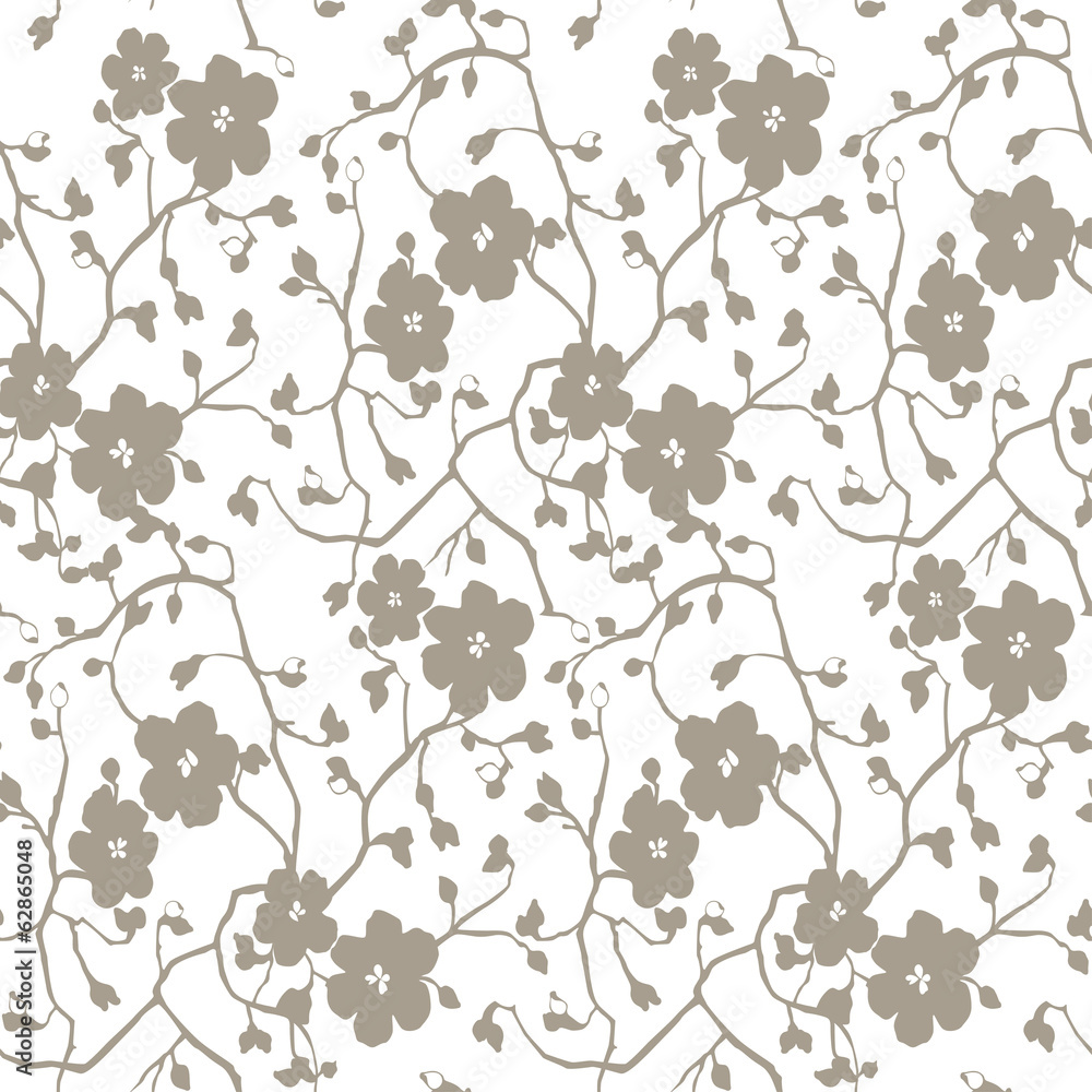 Vector floral background. Ornamental seamless pattern Vector floral background. Ornamental seamless pattern
