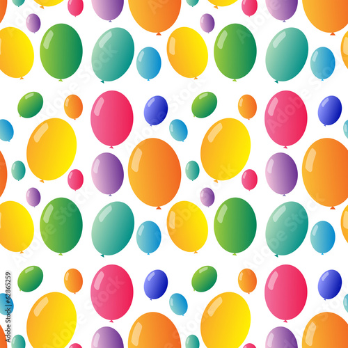 Seamless design with colorful balloons
