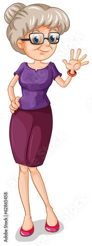 A teacher with an eyeglass