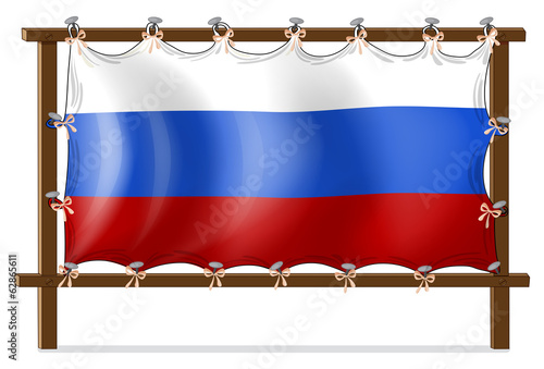 A frame with the flag of Russia