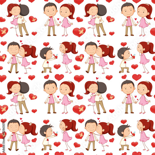 A seamless design of lovers