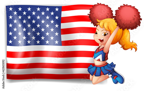 An energetic cheerer from the USA