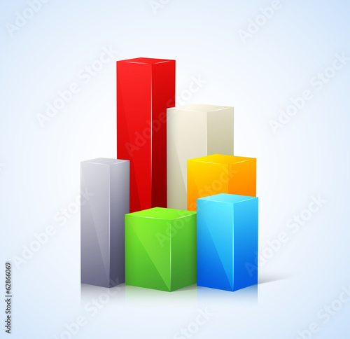 Free Download Template for infographic with 3d bar - GFXLoad