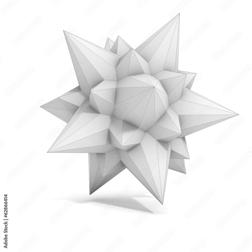abstract geometric 3d object, polyhedron variations set abstract geometric 3d object, polyhedron variations set