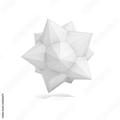abstract geometric 3d object  polyhedron variations set