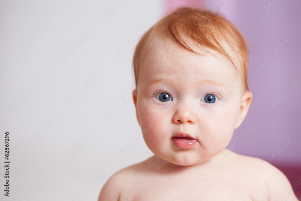 Baby with ginger hair