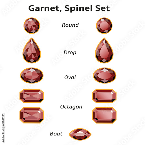 Garnet, Spinel Set With Text