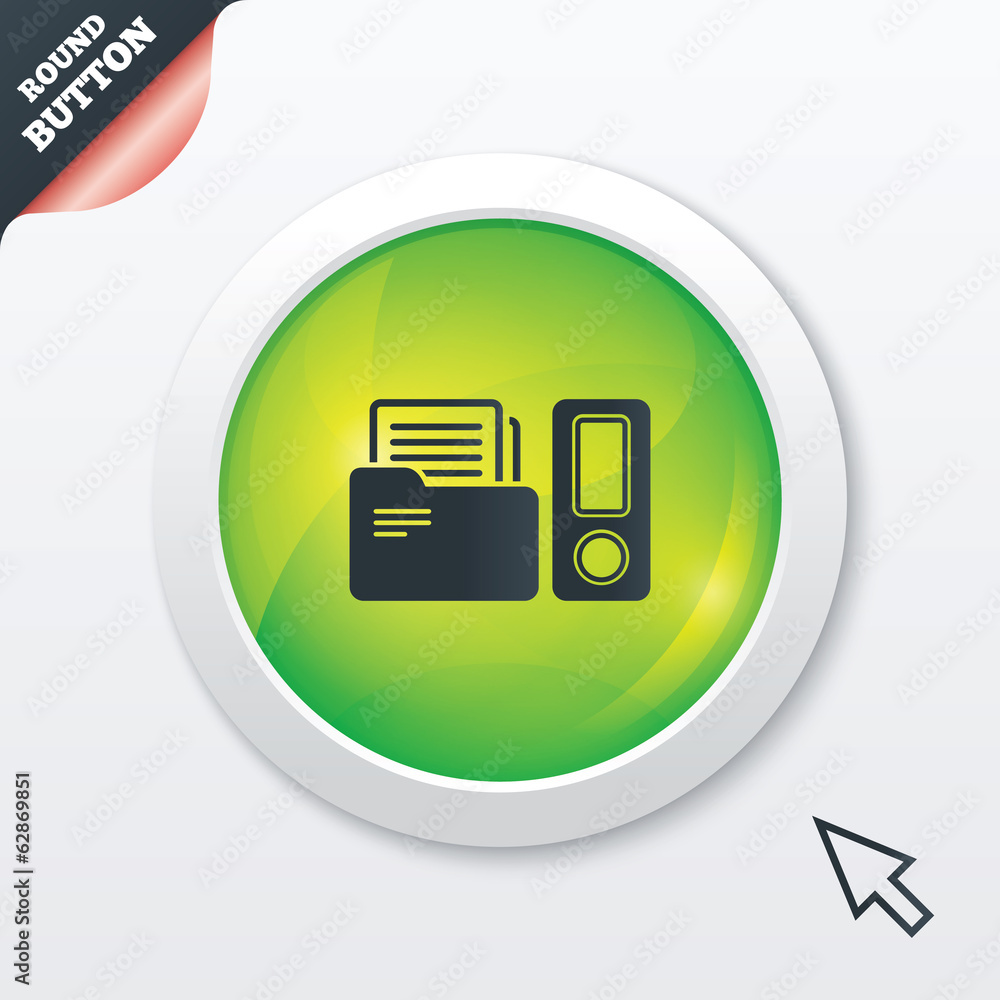 Document folder sign. Accounting binder symbol.