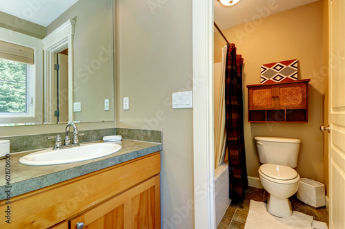 Small bathroom in master bedroom