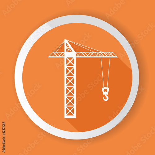 Construction,Orange button,vector