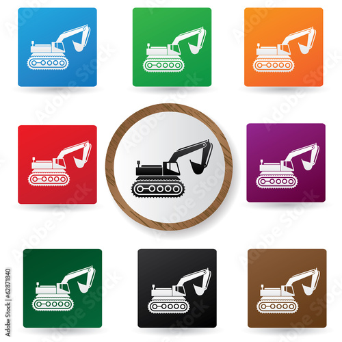 Truck buttons,vector