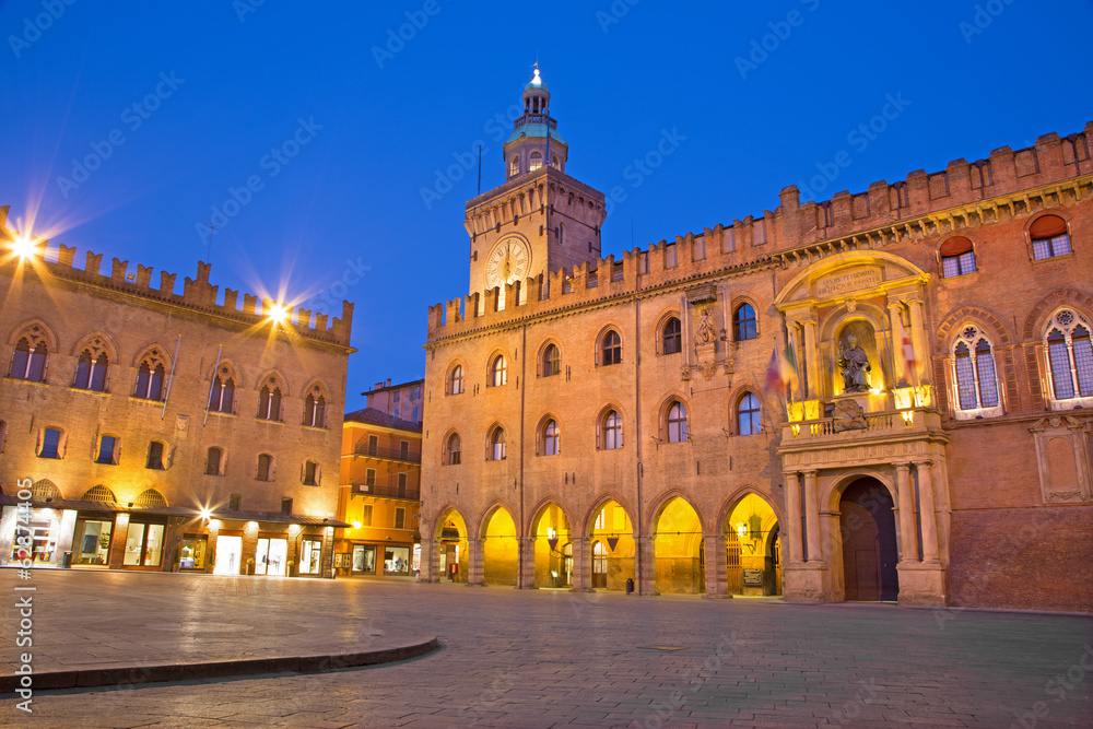 Bologna - Palazzo Comunale and Piazza Maggiore square