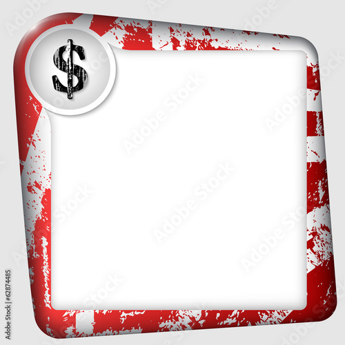 vector frame for inserting text with dollar sign