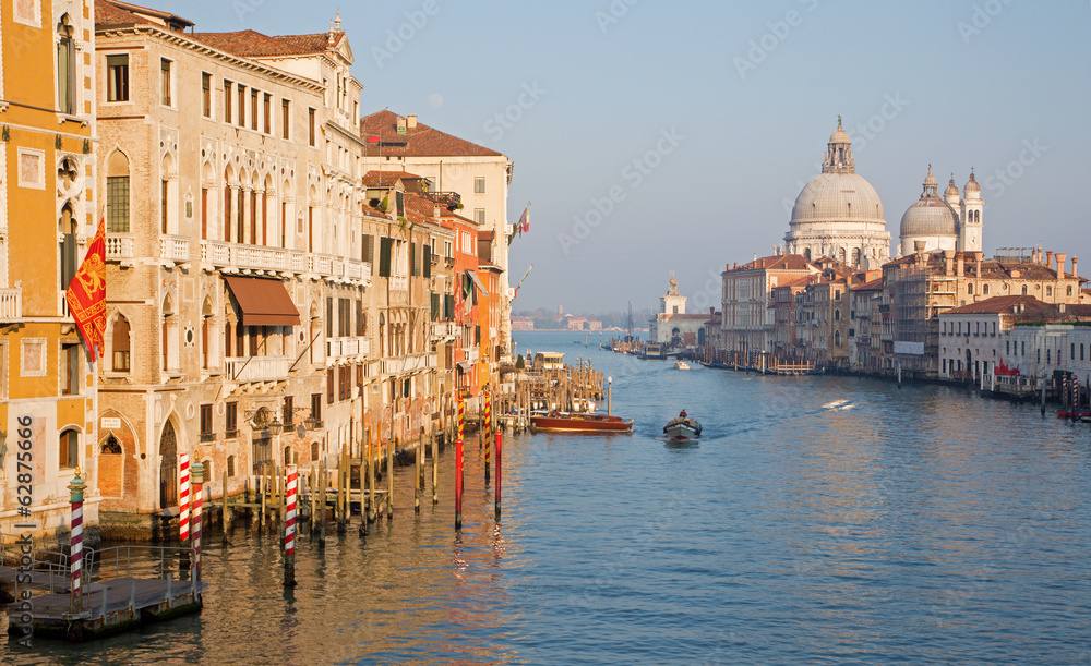 Venice - Canal grande in evening light from Ponte Accademia