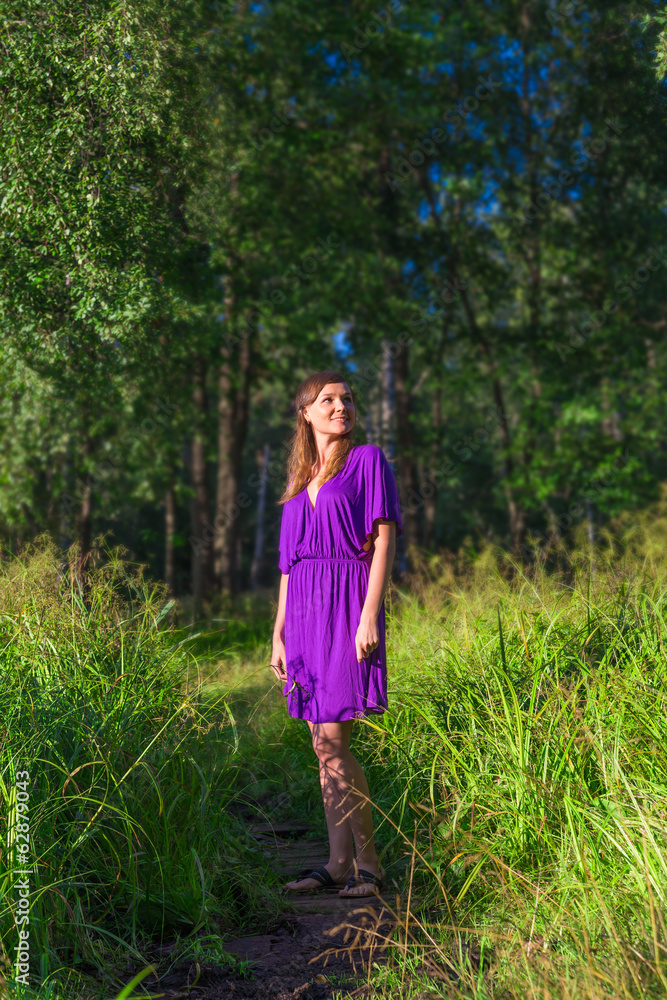 Pretty woman on a field Pretty woman on a field