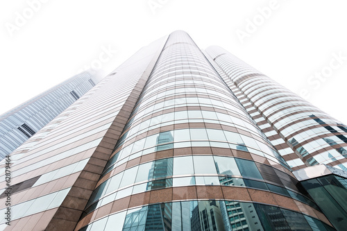 Modern glass silhouettes of skyscrapers in the city