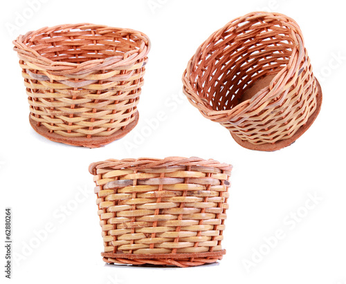 collage of bamboo basket