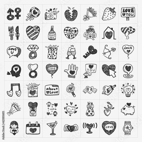 doodle Valentine's Day icon