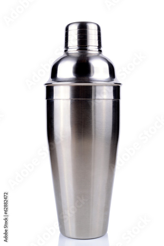 Cocktail shaker. Isolated on white background photo