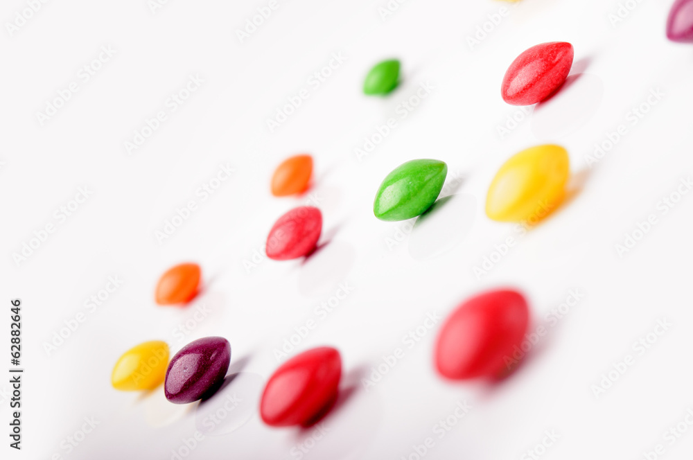 Diagonal photo of colorful candies Diagonal photo of colorful candies