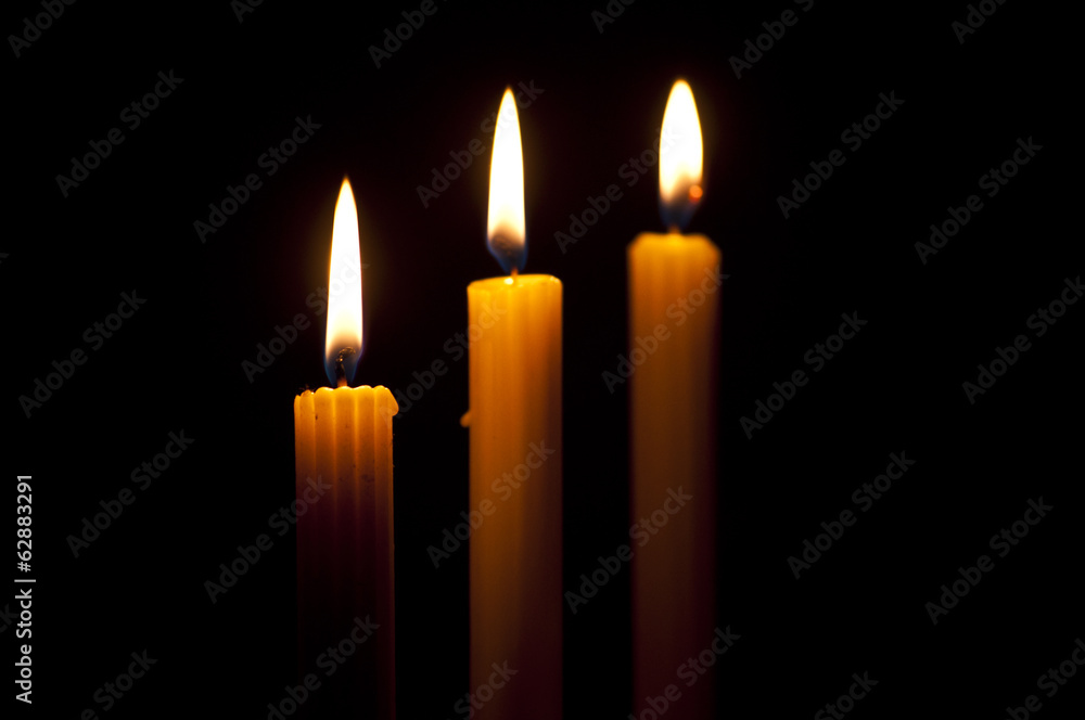 Three Candles in line Three Candles in line