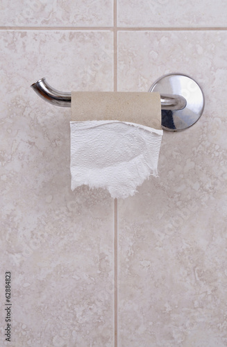 Empty toilet paper holder