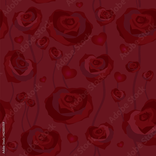 Floral rose background, seamless © a7880ss