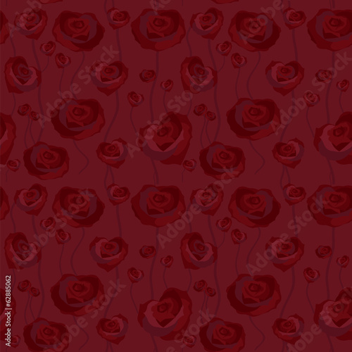 Floral rose background, seamless