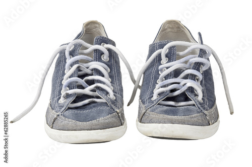 Pair of sport shoe with clipping path