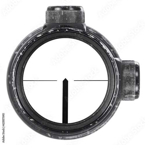 Used rifle scope with German reticle, three clipping paths
