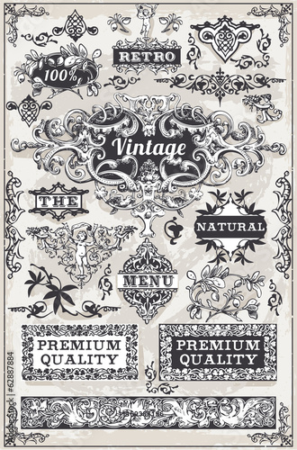 Vintage Hand Drawn Graphic Banners and Labels