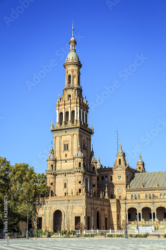 North Tower at The Plaza de Espana Spain Square, Seville, Spain