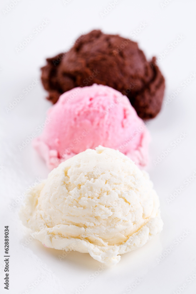 Vanilla Strawberry And Chocolate Ice Cream Vanilla Strawberry And Chocolate Ice Cream