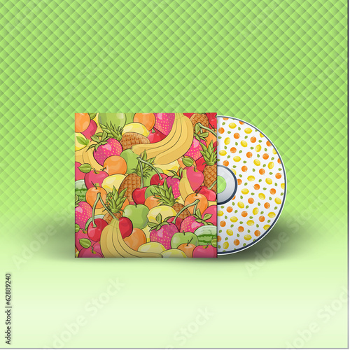 Cd with cover. Vector design.