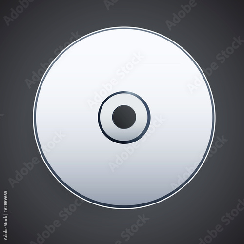Empty Cd over black background. Vector design.